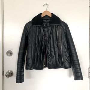 Rag & Bone Quilted Leather Bomber Jacket